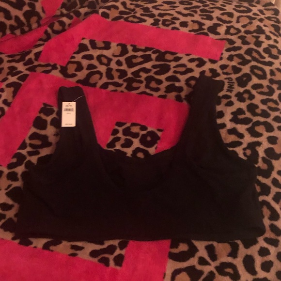 💎NWT AERIE BLACK COTTON SCOOP BRALETTE💎 - Picture 14 of 15